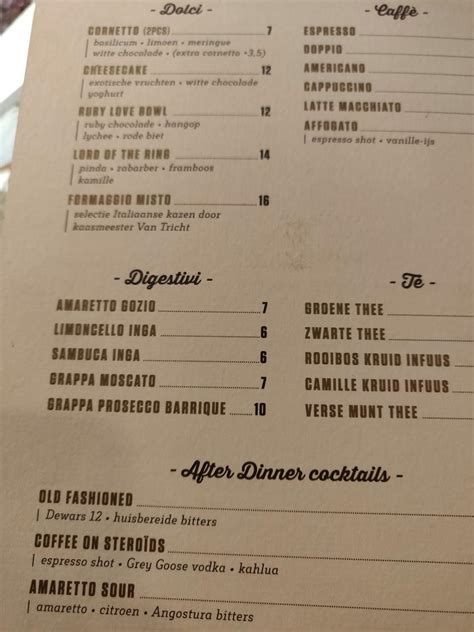baccara leuven|baracca leuven menu.